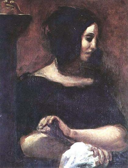 Eugene Delacroix George Sand Norge oil painting art